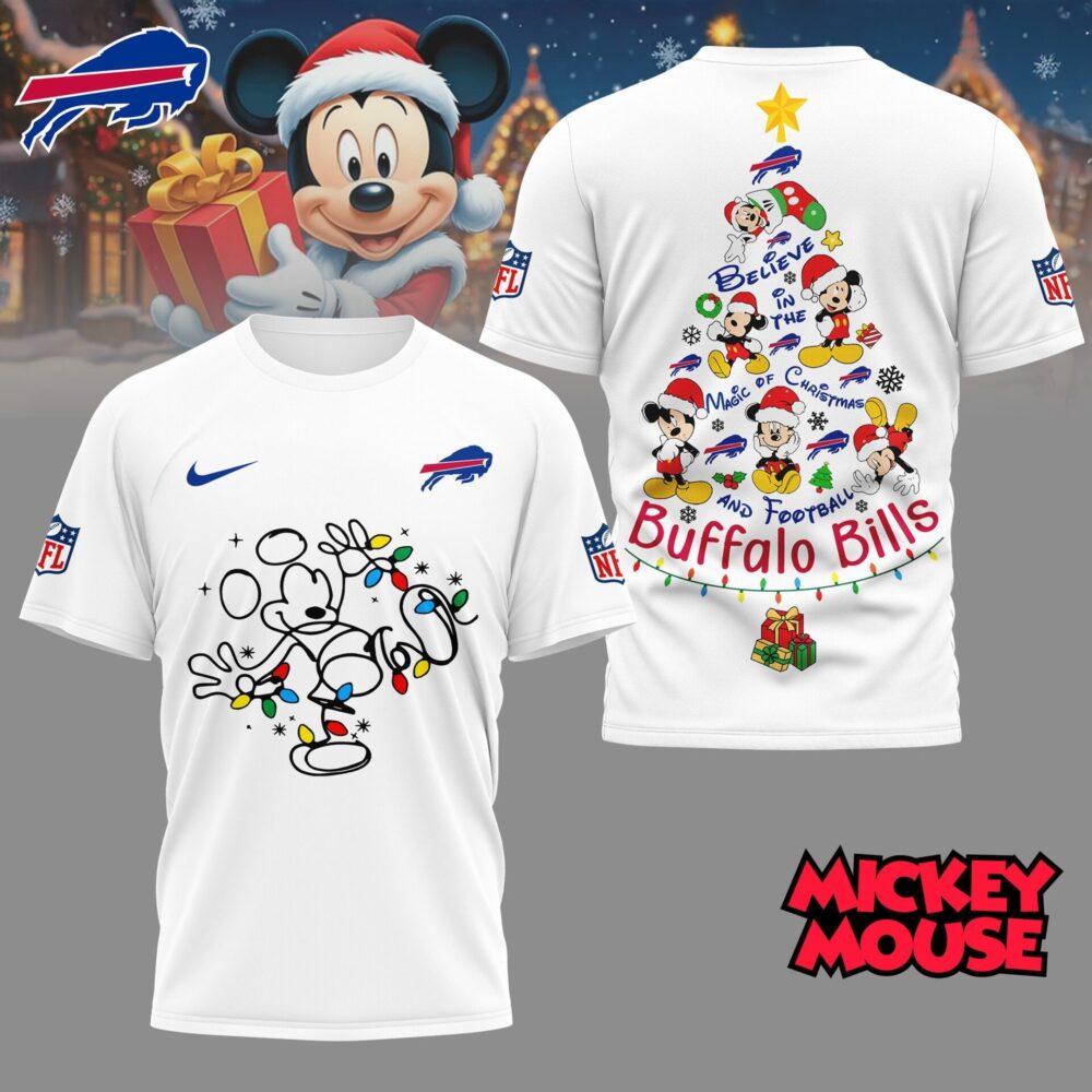 Buffalo Bills | Premium NFL Mickey Mouse Christmas 3D Shirt NY