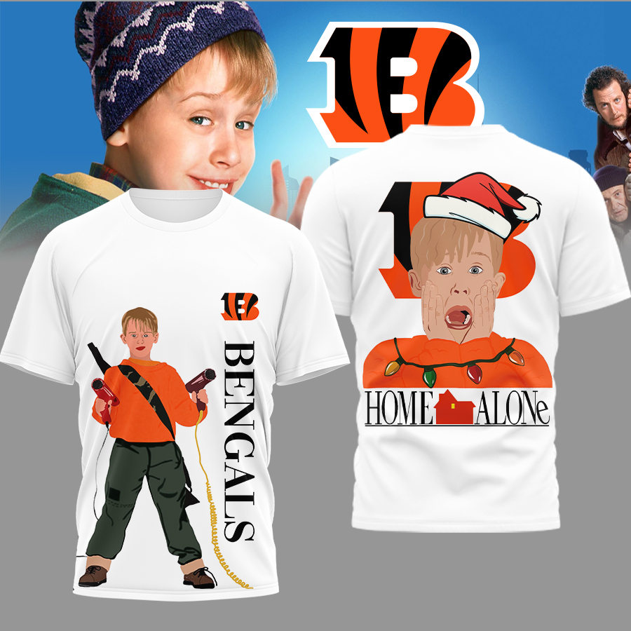 Cincinnati Bengals | Premium NFL and Home Alone Fan 3D Shirt HI