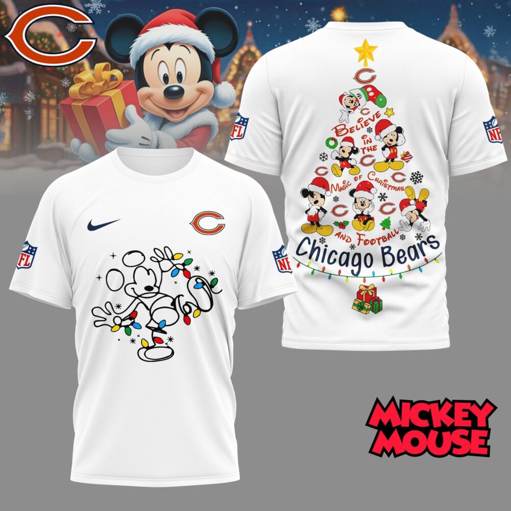 Chicago Bears | Premium NFL Mickey Mouse Christmas 3D Shirt NY