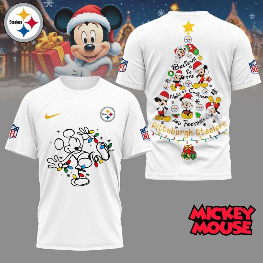 Pittsburgh Steelers | Premium NFL Mickey Mouse Christmas 3D Shirt NY