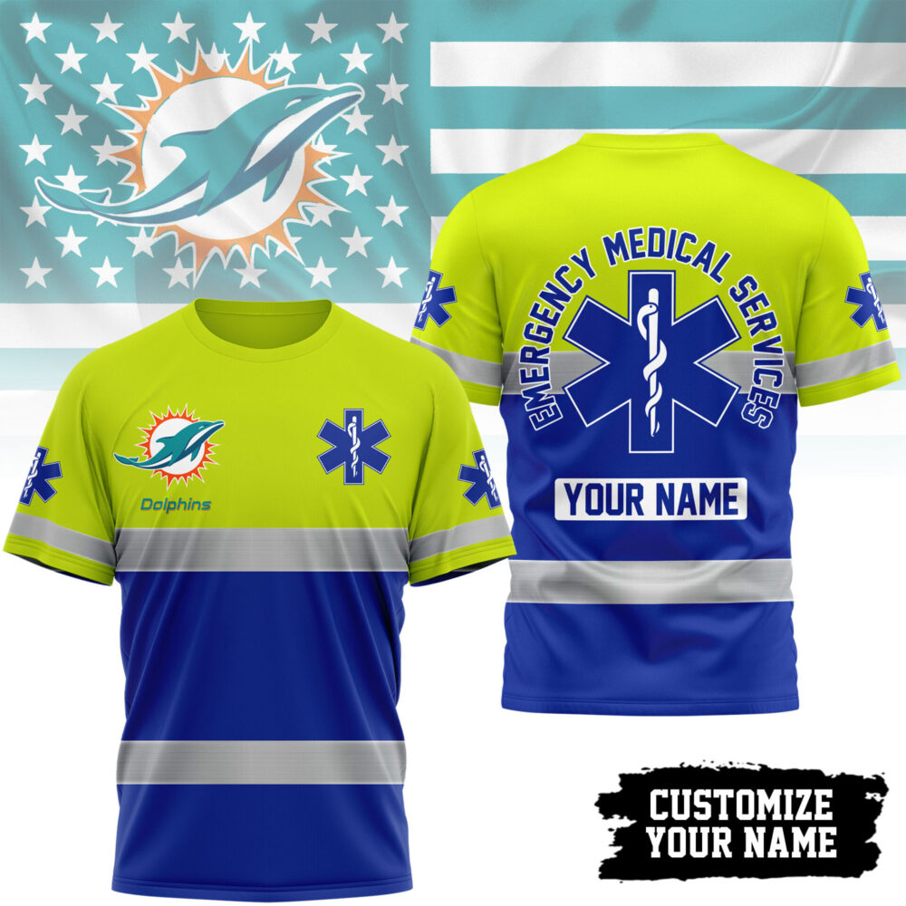 Miami Dolphins | Premium NFL Emergency Medical Services 3D Shirt TD