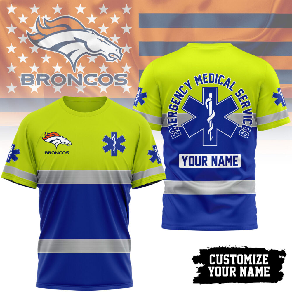 Denver Broncos | Premium NFL Emergency Medical Services 3D Shirt TD