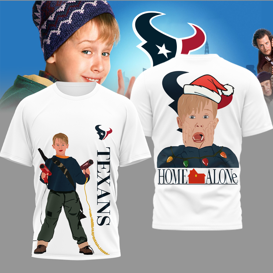 Houston Texans | Premium NFL and Home Alone Fan 3D Shirt HI
