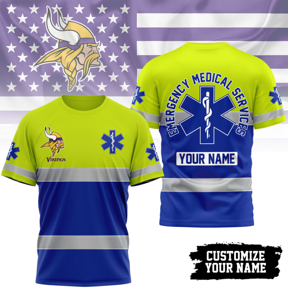 Minnesota Vikings | Premium NFL Emergency Medical Services 3D Shirt TD
