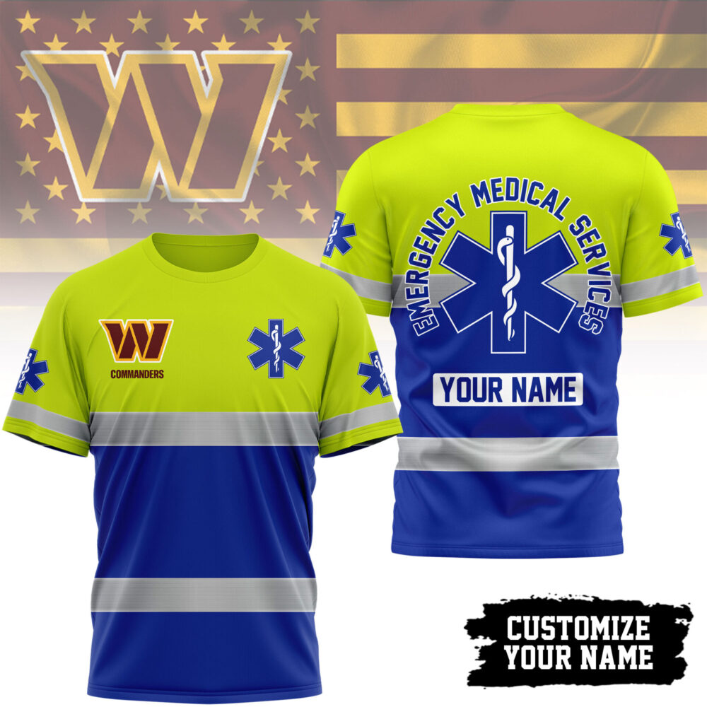 Washington Commanders | Premium NFL Emergency Medical Services 3D Shirt TD