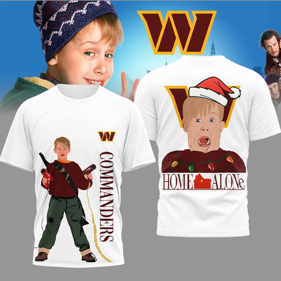 Washington Commanders | Premium NFL and Home Alone Fan 3D Shirt HI