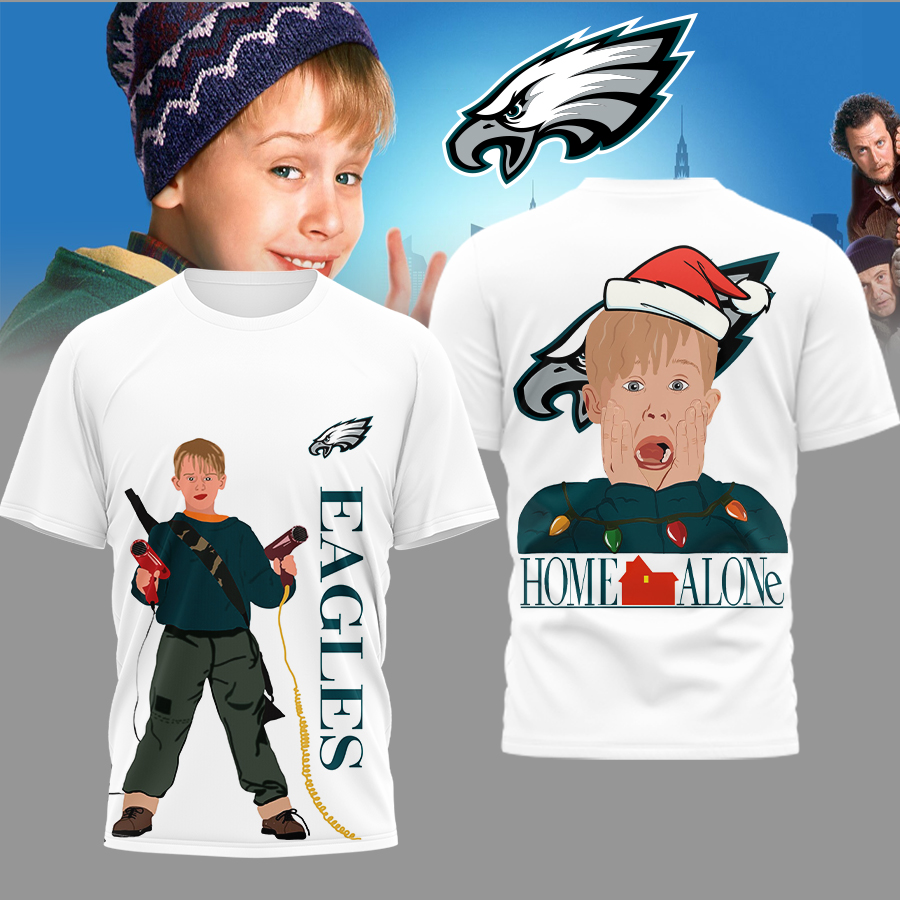 Philadelphia Eagles | Premium NFL and Home Alone Fan 3D Shirt HI