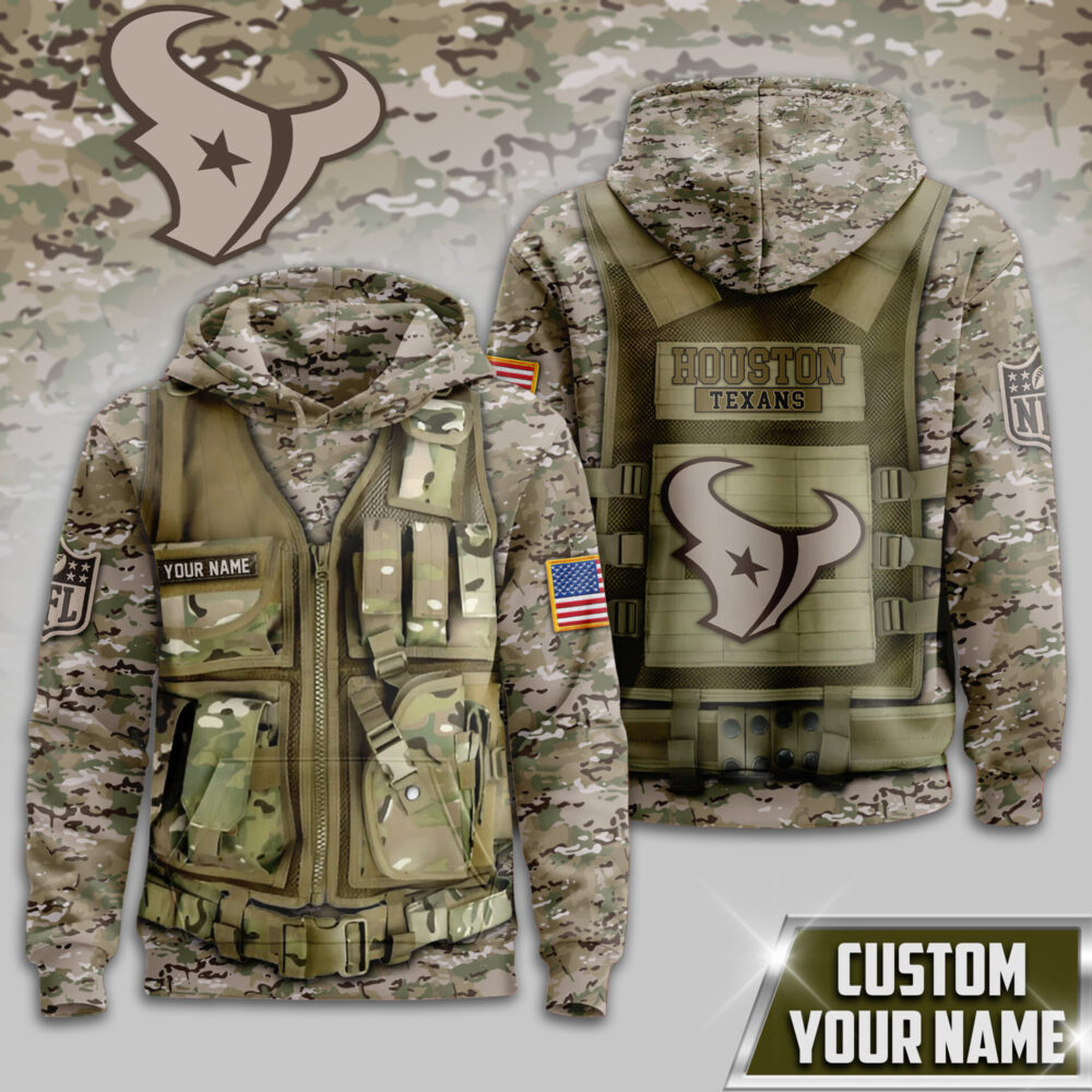 Houston Texans | Premium NFL Camo Military Hoodie TD