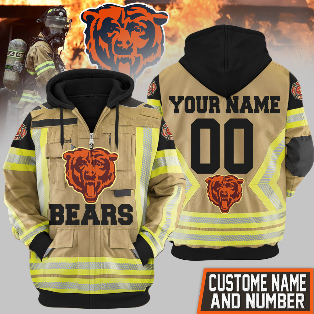 Chicago Bears | Premium NFL Firefighter Zip Hoodie TD