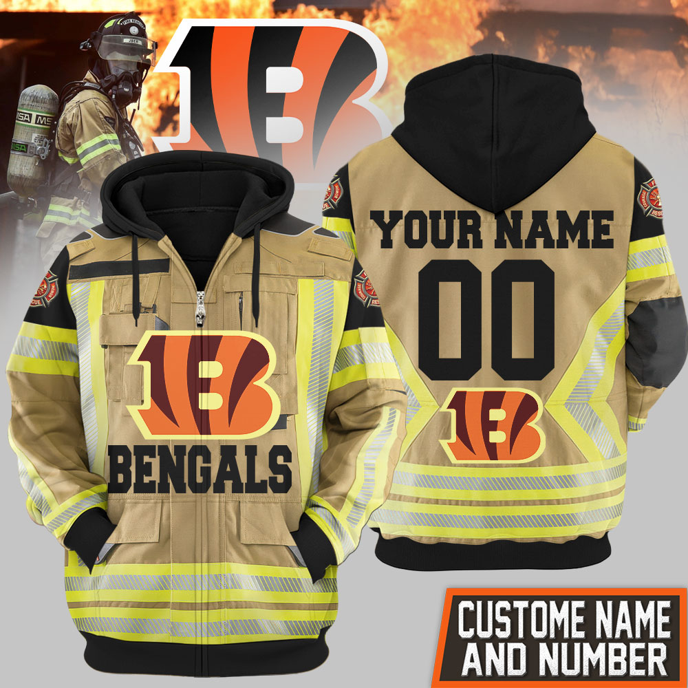Cincinnati Bengals | Premium NFL Firefighter Zip Hoodie TD
