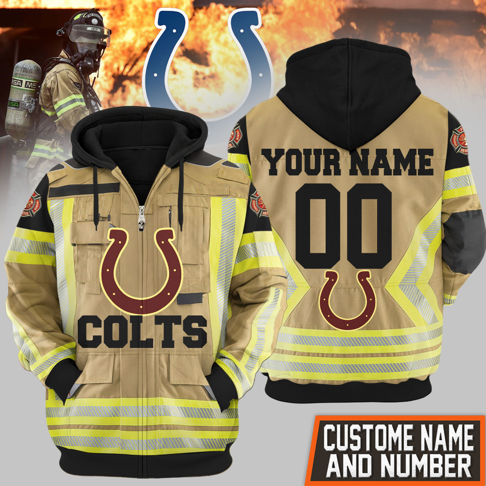 Indianapolis Colts | Premium NFL Firefighter Zip Hoodie TD