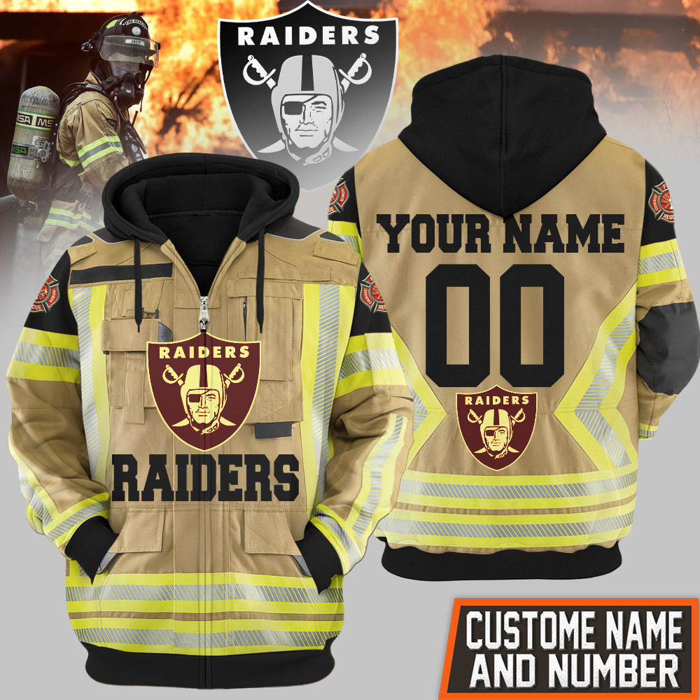 Las Vegas Raiders | Premium NFL Firefighter Zip Hoodie TD