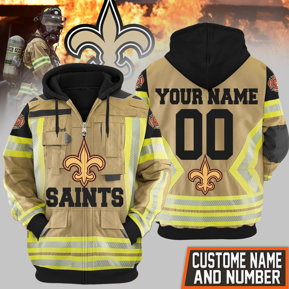New Orleans Saints | Premium NFL Firefighter Zip Hoodie TD