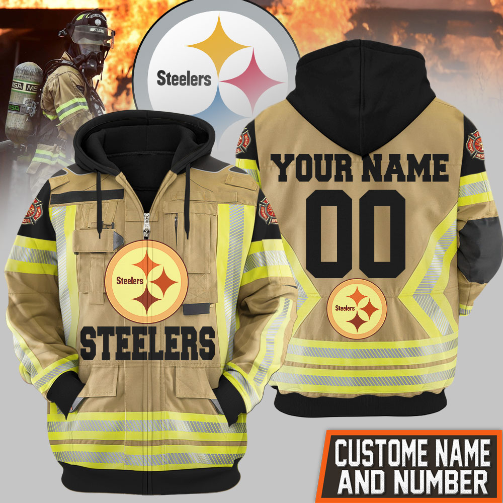 Pittsburgh Steelers | Premium NFL Firefighter Zip Hoodie TD