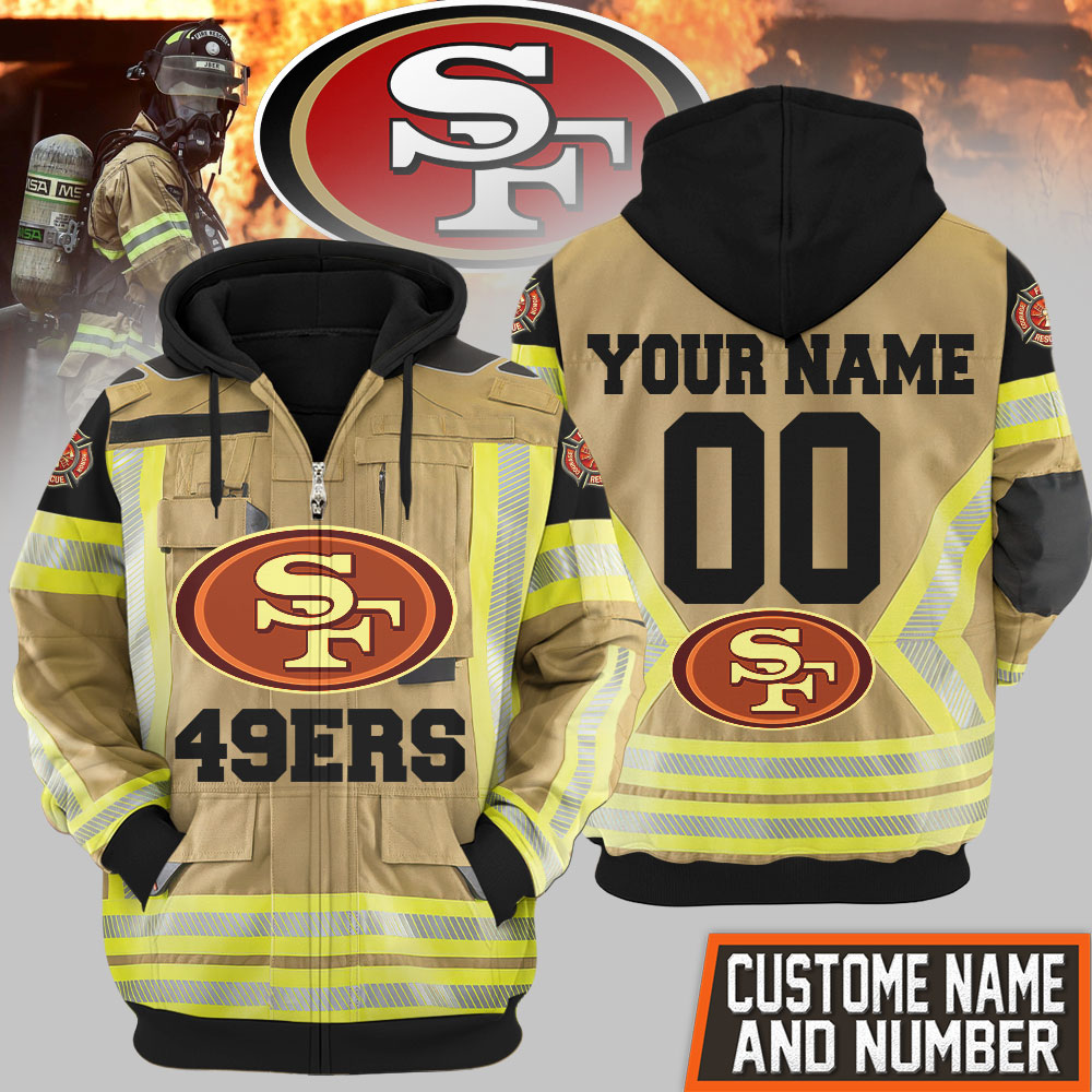 San Francisco 49ers | Premium NFL Firefighter Zip Hoodie TD