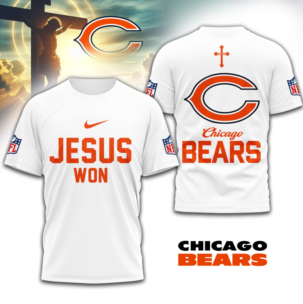 Chicago Bears | Premium NFL Jesus Won 3D Shirt TD