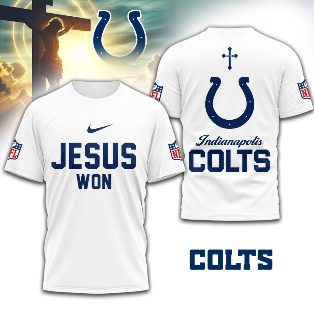 Indianapolis Colts | Premium NFL Jesus Won 3D Shirt TD