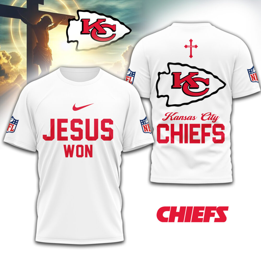 Kansas City Chiefs | Premium NFL Jesus Won 3D Shirt TD
