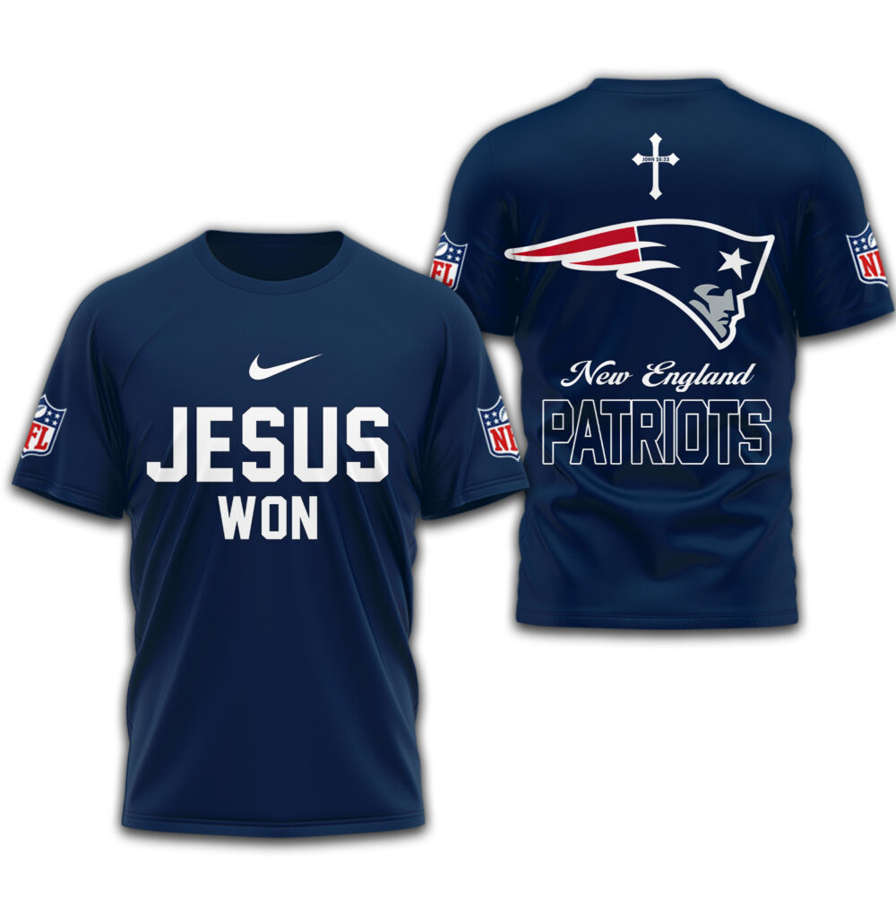 New England Patriots | Premium NFL Jesus Won 3D Shirt TD