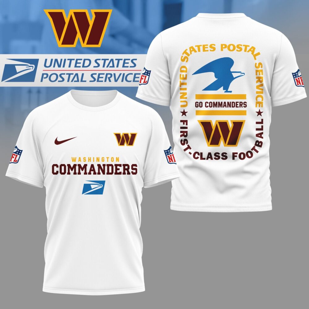 Washington Commanders | Premium NFL USPS First Class Football 3D Shirt NY