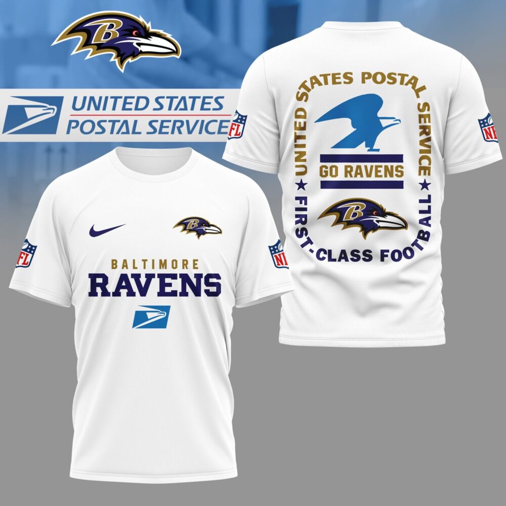 Baltimore Ravens | Premium NFL USPS First Class Football 3D Shirt NY