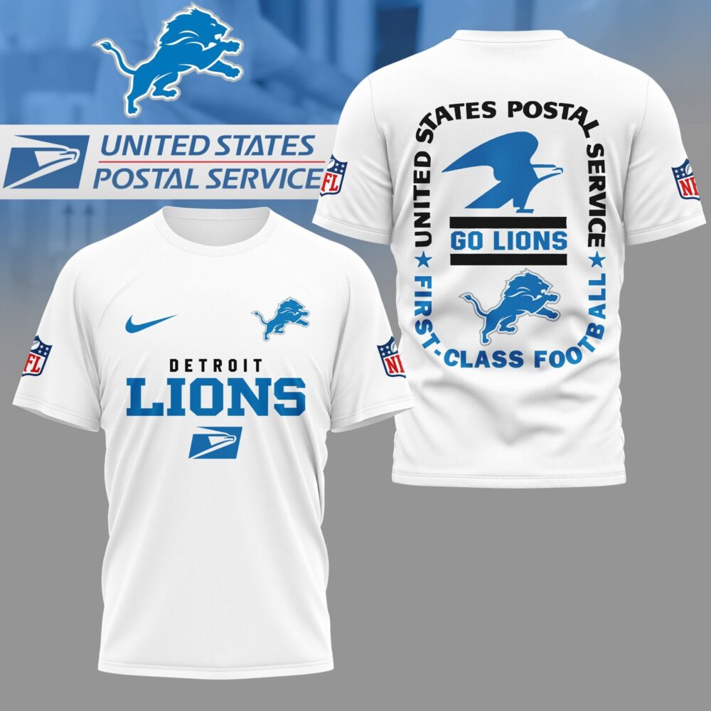 Detroit Lions | Premium NFL USPS First Class Football 3D Shirt NY
