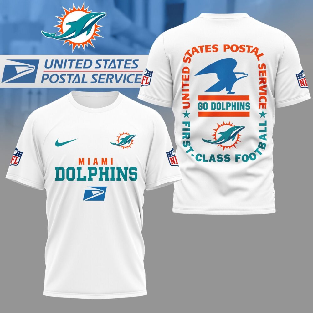 Miami Dolphins | Premium NFL USPS First Class Football 3D Shirt NY