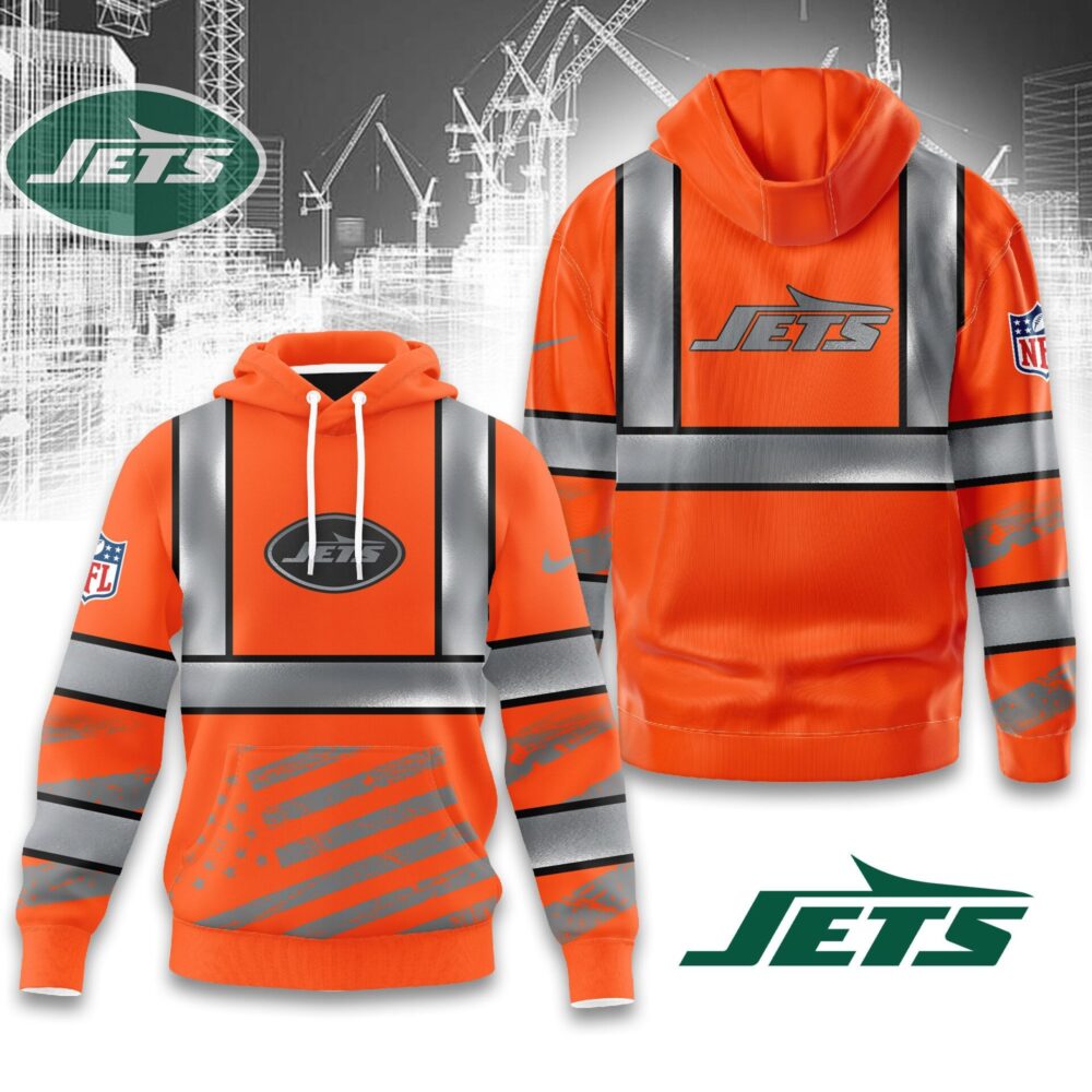New York Jets | Premium NFL Safety Hi-Vis Hoodie MM - L, Orange
