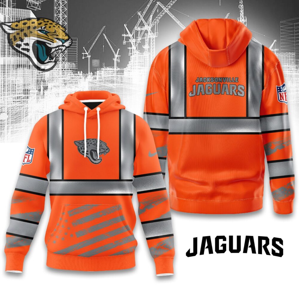 Jacksonville Jaguars | Premium NFL Safety Hi-Vis Hoodie MM - XL, Orange