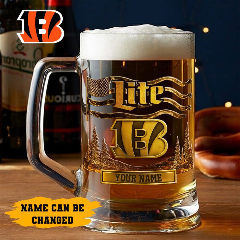 Cincinnati Bengals | Premium NFL Miller Lite Beer Glasses NY
