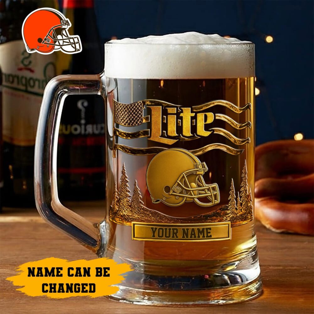 Cleveland Browns | Premium NFL Miller Lite Beer Glasses NY