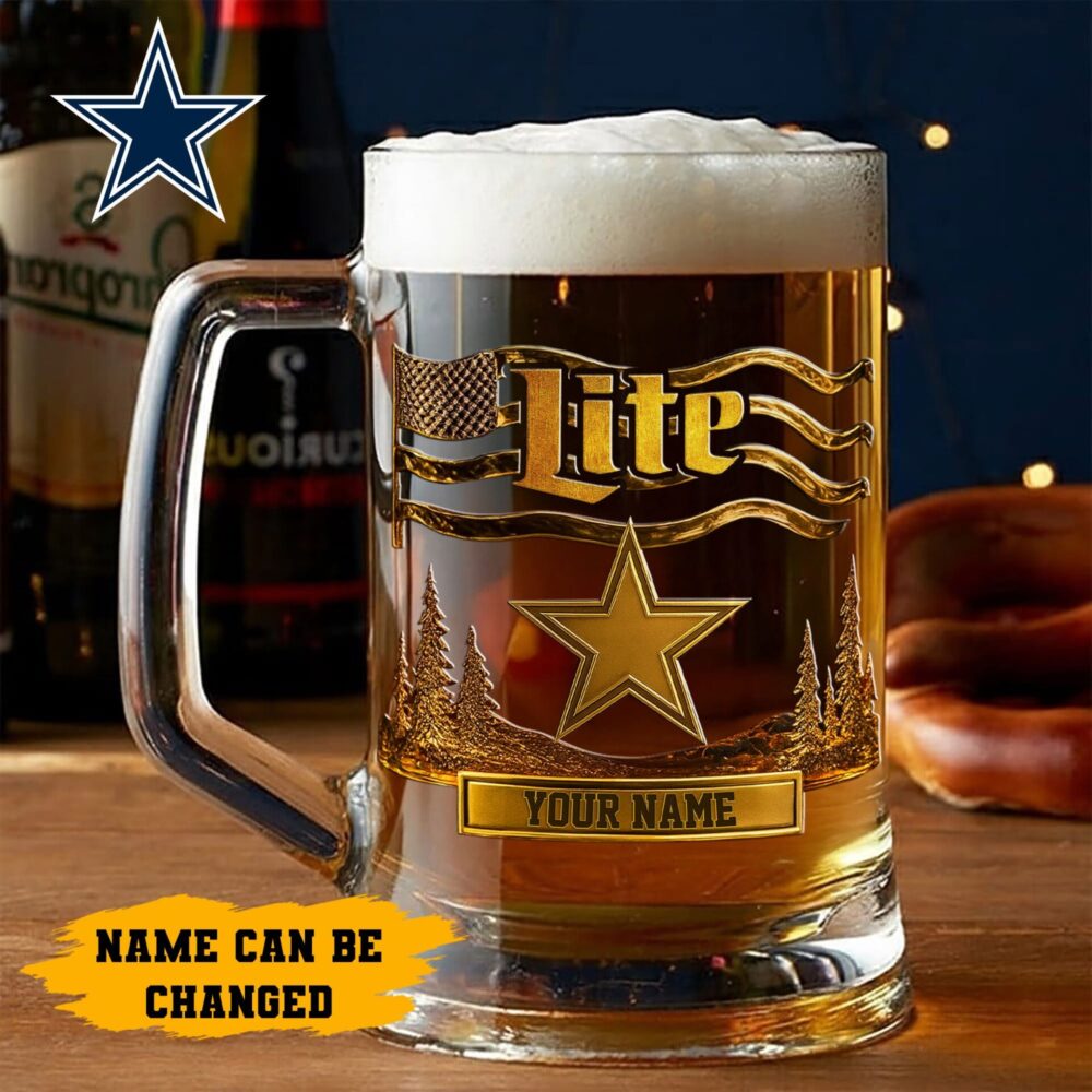 Dallas Cowboys | Premium NFL Miller Lite Beer Glasses NY