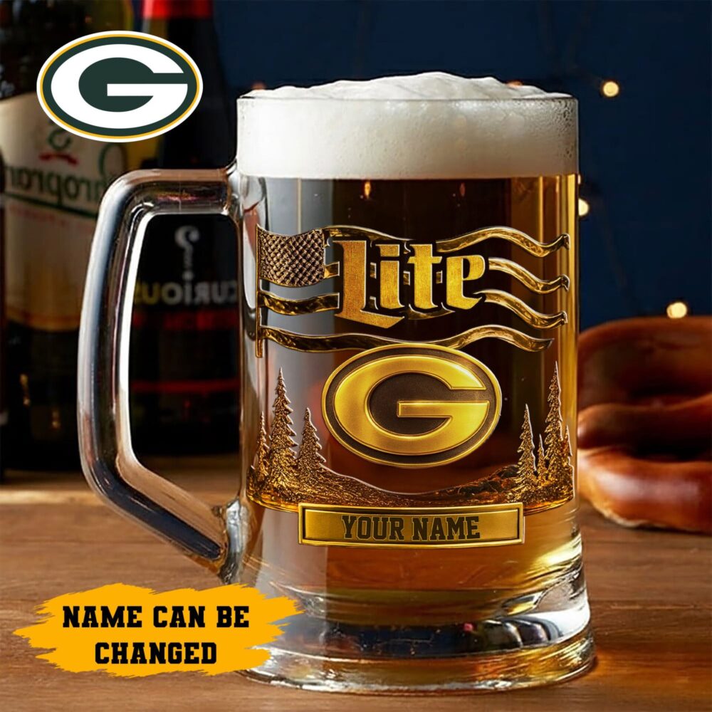 Green Bay Packers | Premium NFL Miller Lite Beer Glasses NY