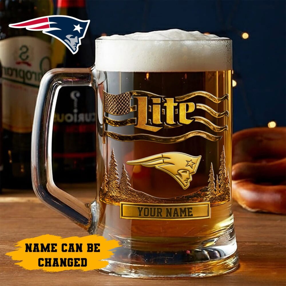 New England Patriots | Premium NFL Miller Lite Beer Glasses NY
