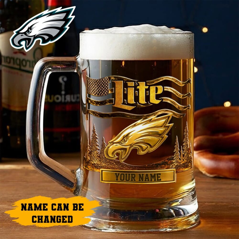 Philadelphia Eagles | Premium NFL Miller Lite Beer Glasses NY