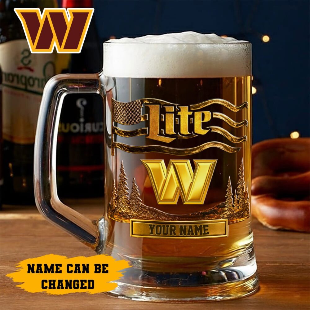 Washington Commanders | Premium NFL Miller Lite Beer Glasses NY