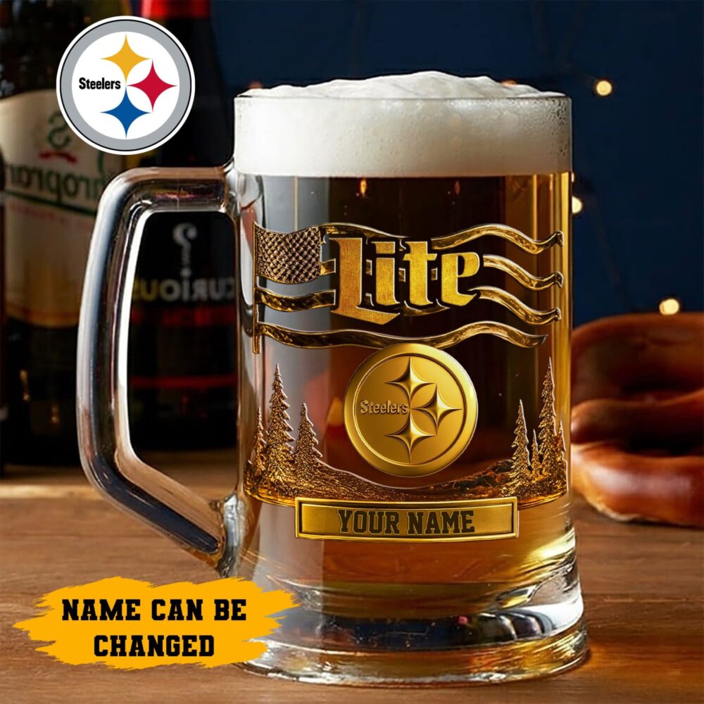 Pittsburgh Steelers | Premium NFL Miller Lite Beer Glasses NY