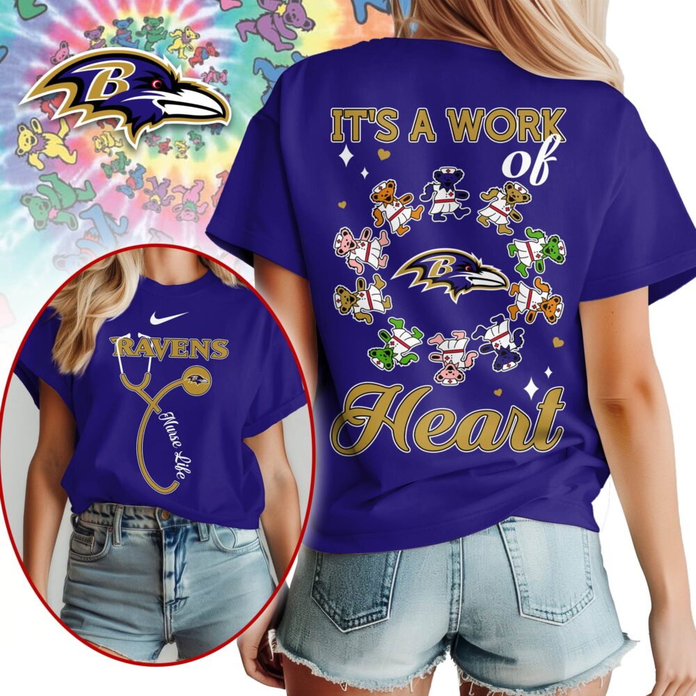 Baltimore Ravens | Premium NFL Grateful Dead Nurse 3D Shirt NY