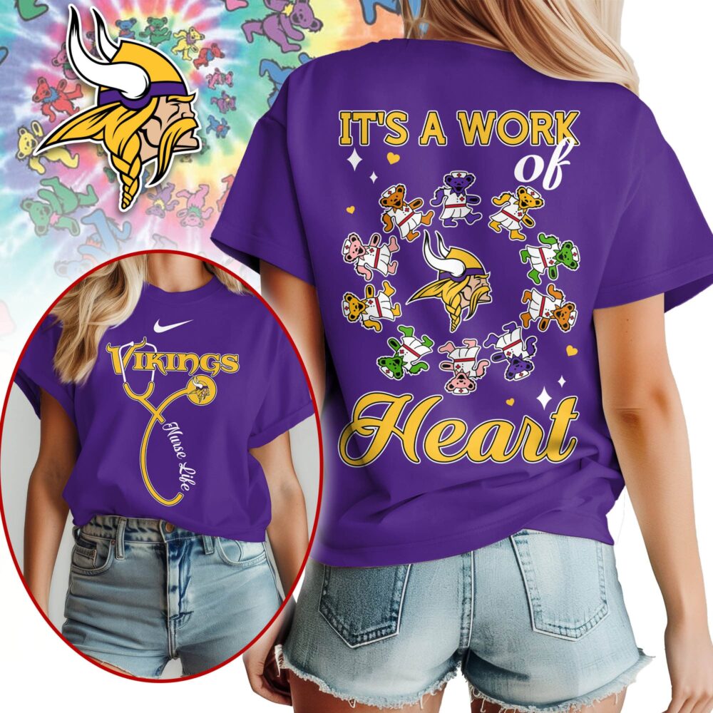 Minnesota Vikings | Premium NFL Grateful Dead Nurse 3D Shirt NY