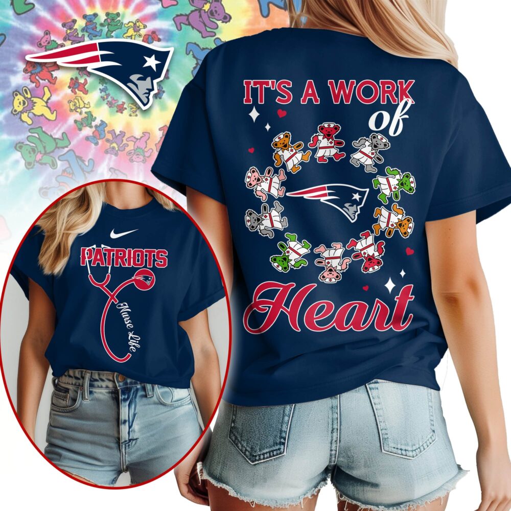 New England Patriots | Premium NFL Grateful Dead Nurse 3D Shirt NY