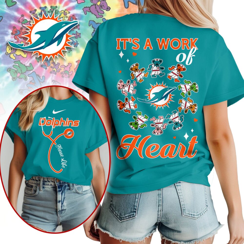 Miami Dolphins | Premium NFL Grateful Dead Nurse 3D Shirt NY