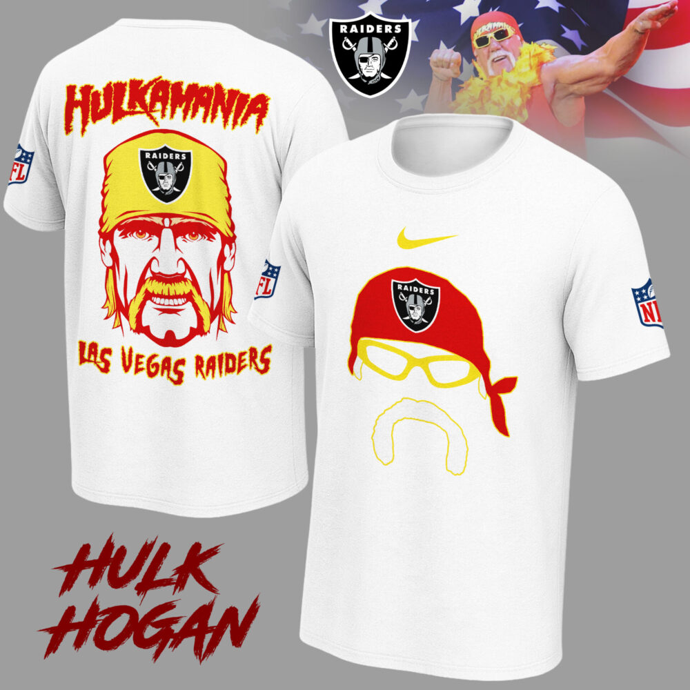 Las Vegas Raiders | Premium NFL Hulk Hogan 3D Shirt - White