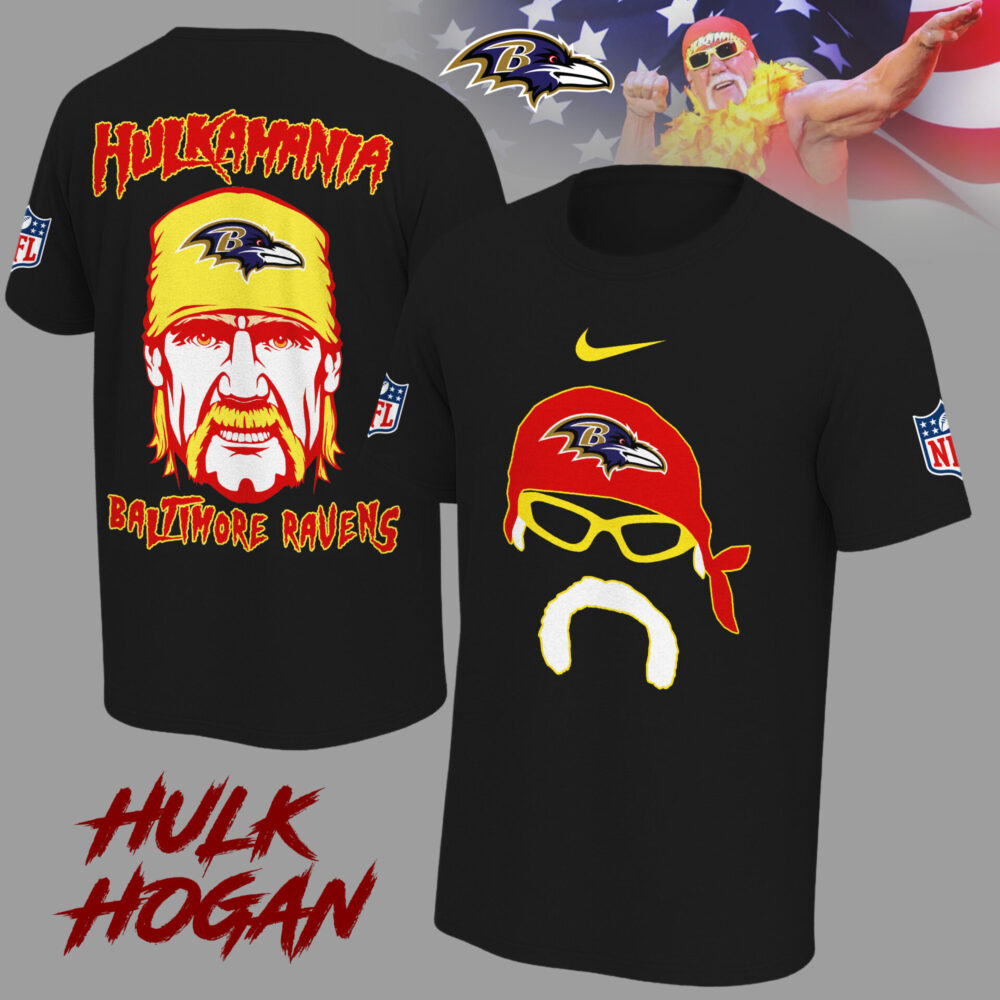 Baltimore Ravens | Premium NFL Hulk Hogan 3D Shirt - Black