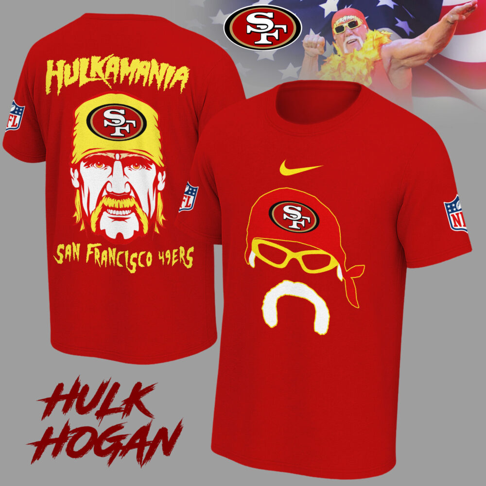 San Francisco 49ers | Premium NFL Hulk Hogan 3D Shirt - Red