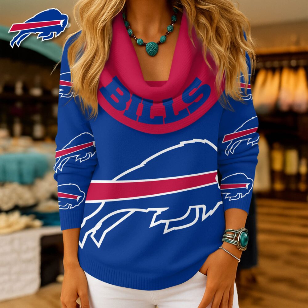 Buffalo Bills | Premium NFL Fan Cowl Neck Sweater 3D Shirt NY