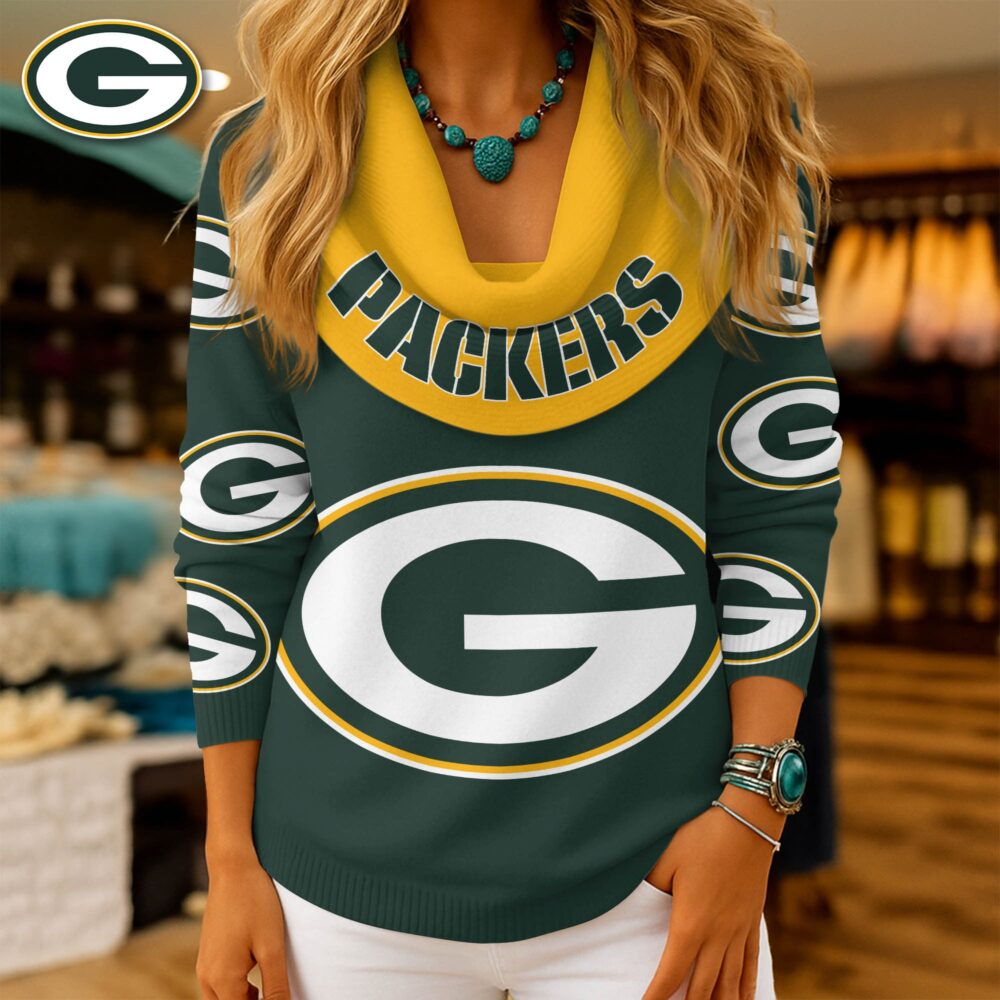 Green Bay Packers | Premium NFL Fan Cowl Neck Sweater 3D Shirt NY