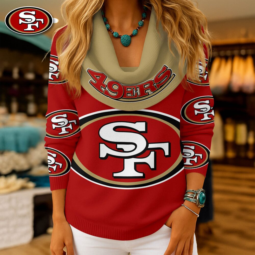 San Francisco 49ers | Premium NFL Fan Cowl Neck Sweater 3D Shirt NY