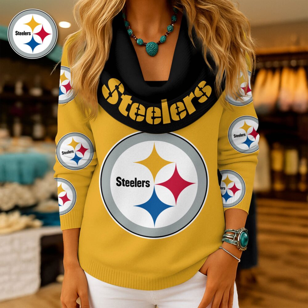 Pittsburgh Steelers | Premium NFL Fan Cowl Neck Sweater 3D Shirt NY