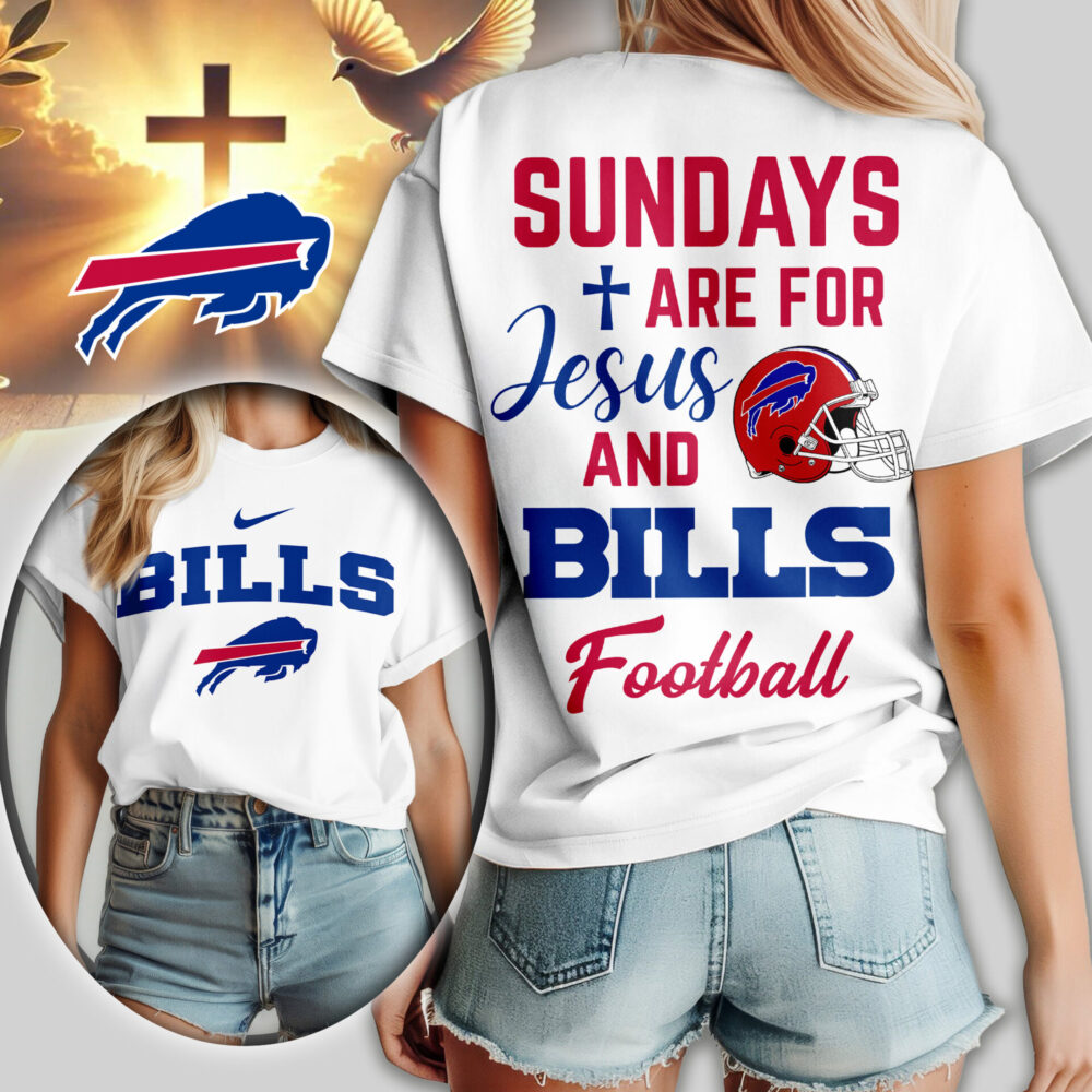 Buffalo Bills | Premium NFL Sundays Are For Jesus and Football Women Shirt TD