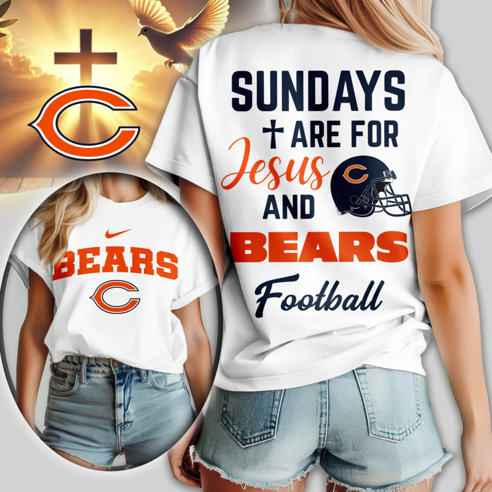 Chicago Bears | Premium NFL Sundays Are For Jesus and Football Women Shirt TD